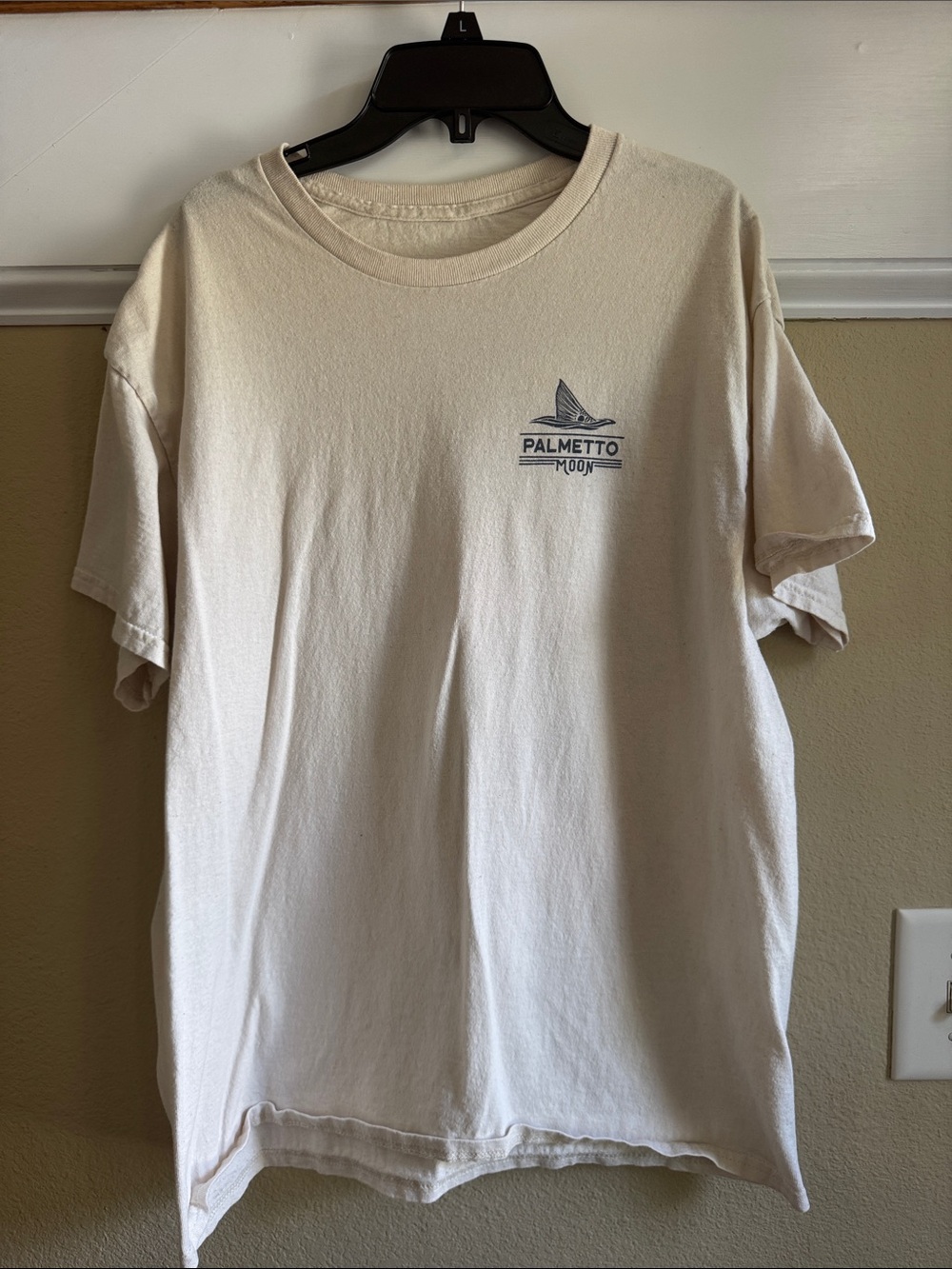 Palmetto Moon Men's Short-Sleeve Logo T-Shirt in Cream